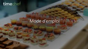 Mode D'emploi Time Chef