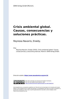 Crisis Ambiental