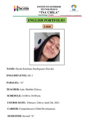 Nicole Sinchiguano My Portfolio