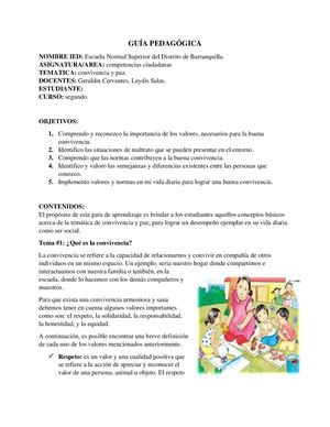 Guía Pedagógica Competencias Ciudadanas