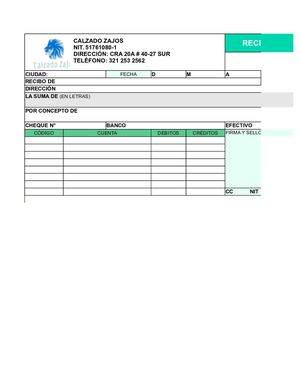 Recibo De Caja Y Comprobante De Egreso