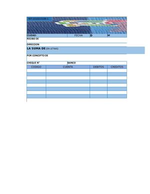 Recibo De Caja Y Comprobante De Egreso