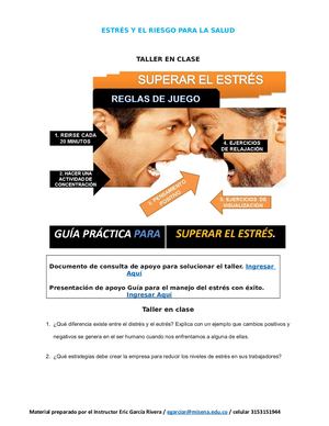 Taller manejo y control del estrés laboral