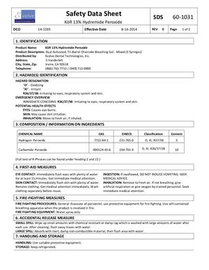 KöR Standard 13% Hydremide Peroxide SDS