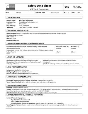 KöR Desensitizer SDS