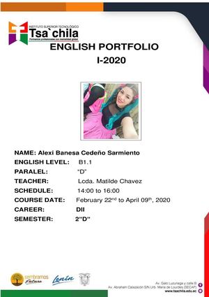 English Level Portfolio Banesa Cedeño 1 191