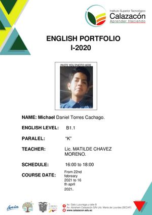 Portafolio De Ingles