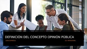 Definición Del Concepto Opinión Pública