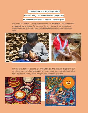 Cuento De Artesanías Segundo Grado