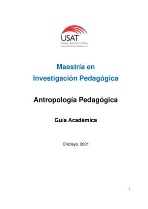 Guía Académica Antropología Pedagógica
