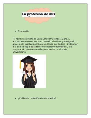 La Profesión de mis sueños