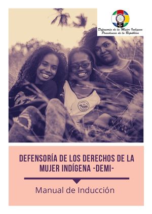 Manual De Inducción Defensoría De Los Derechos De La Mujer Indígena Demi