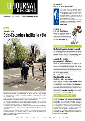 Le journal de Bois-Colombes -JBC n°140 Avr./Mai 2021