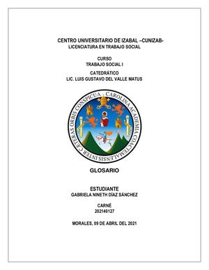 Glosario Trabajo Social