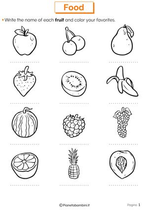 Schede Didattiche - Cibo Inglese