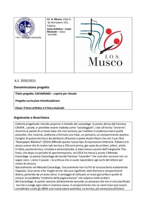 Il Mio Caviardage Progetto