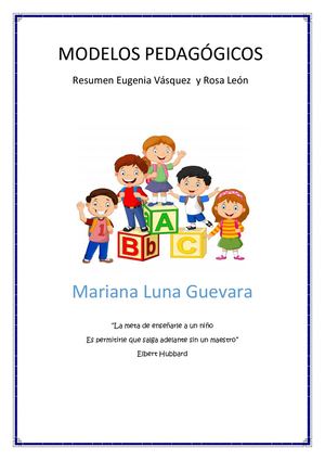 Modelos Pedagogicos Resumen