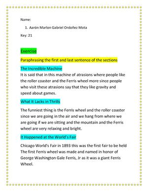 Group Exercise 1