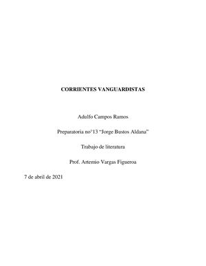 Corrientes Vanguardistas