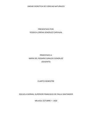 Unidad Didáctica De Ciencias Naturales