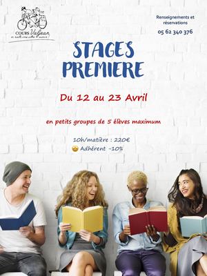 Stages Premières Avril 2021