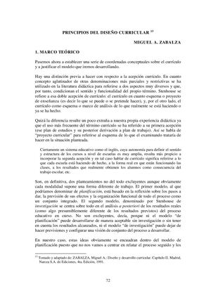 Principios Del Diseno Curricular