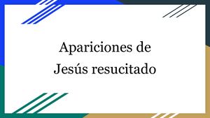 Las Apariciones De Jesús