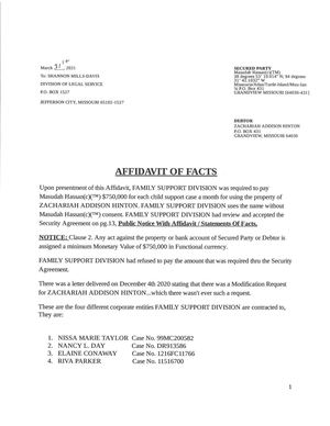 Affidavit of Facts and Certificate of Dishonor