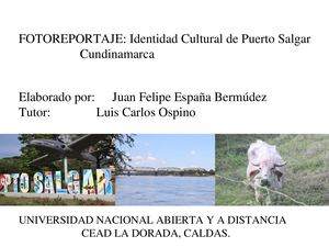 Identidad Cultural De Puerto Salgar Cundinamrca