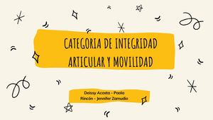 Cartilla Integridad Articular