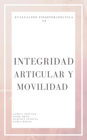 Integridad Articular Y Movilidad