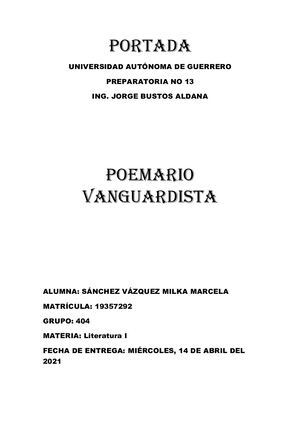 Poemario Vanguardista. Sánchez Vázquez Milka Marcela 404