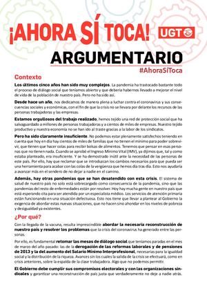 AHORA SÍ TOCA. SMI, REFORMA LABORAL, REFORMA DE LAS PENSIONES. ARGUMENTARIO