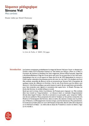Mes combats - Simone Veil - Dossier pédagogique