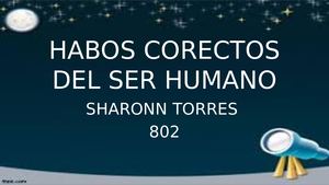 Habos Corectos Del Ser Humano