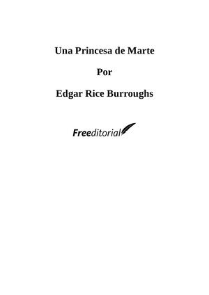 Una Princesa De Marte