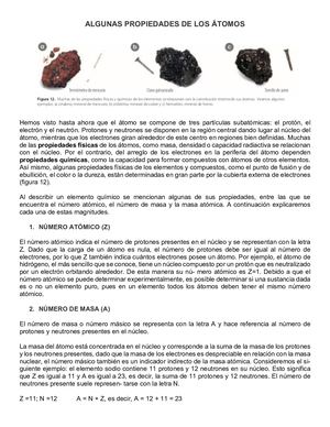 Algunas Propiedades Del Atomo