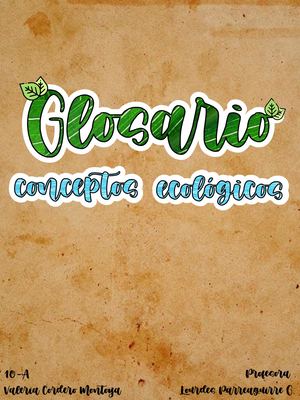 Glosario Ecológico