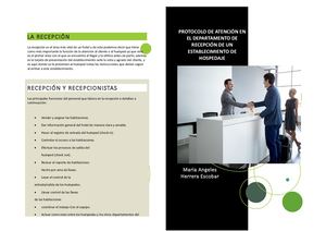 protocolo de atención en el   departamento de recepción