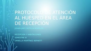 Protocolo De Atención Al Huésped