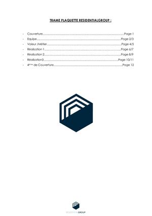 Trame De La Plaquette groupe