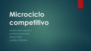 Microciclo Competitivo