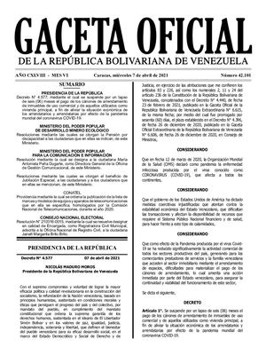 Gaceta Oficial 42101