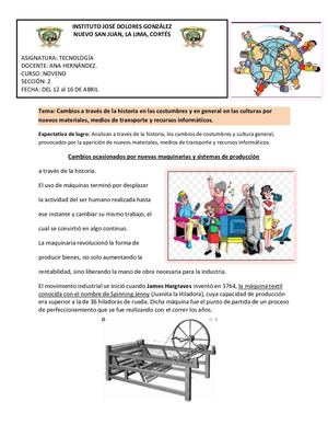 Actividades Tecnología Noveno, Semana 4