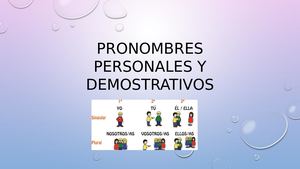 Pronombres personales y demostrativos
