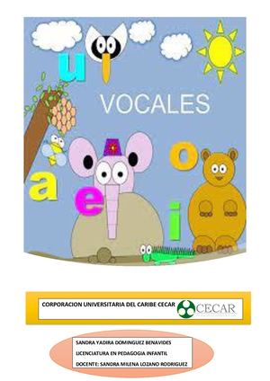 Cartilla Pedagogica Las Vocales