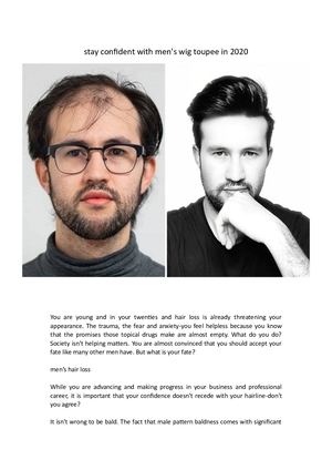 stay Confident With Men's Wig Toupee In 2020