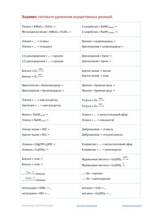 Карточки по органике