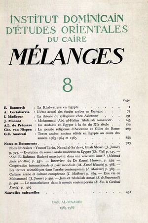 MÉLANGES Revue d'Études Orientales du Caire