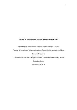 Manual De Instalación De Sistemas Operativos Ibm Os 2